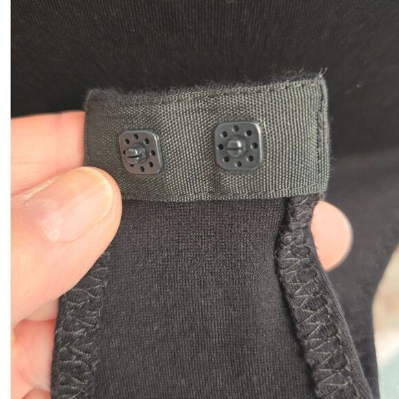 Shinestar Black Deep V-Neck Spaghetti Strap Bodysuit Size M - Picture 8 of 11